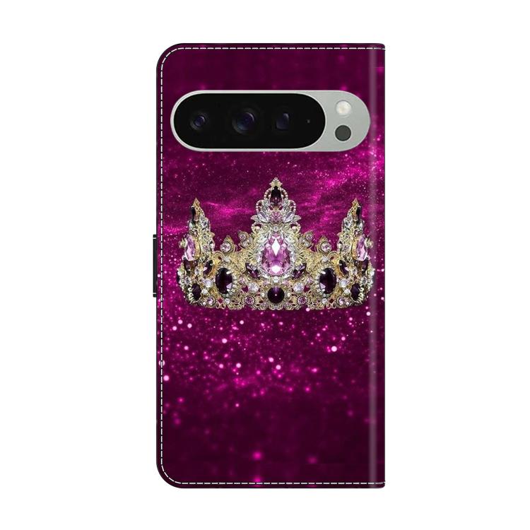 For Google Pixel 9 / 9 Pro Crystal-Like Painted Vegan Leather Phone Case
