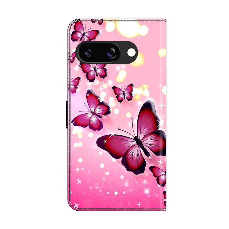 For Google Pixel 9a Crystal-Like Painted Vegan Leather Phone Case