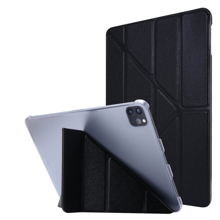 Silk Texture Horizontal Deformation Flip Leather Case with Three-folding Holder For iPad Air 2022 / 2020 10.9