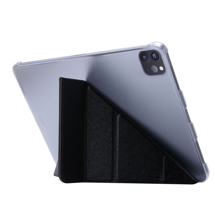 Silk Texture Horizontal Deformation Flip Leather Case with Three-folding Holder For iPad Air 2022 / 2020 10.9