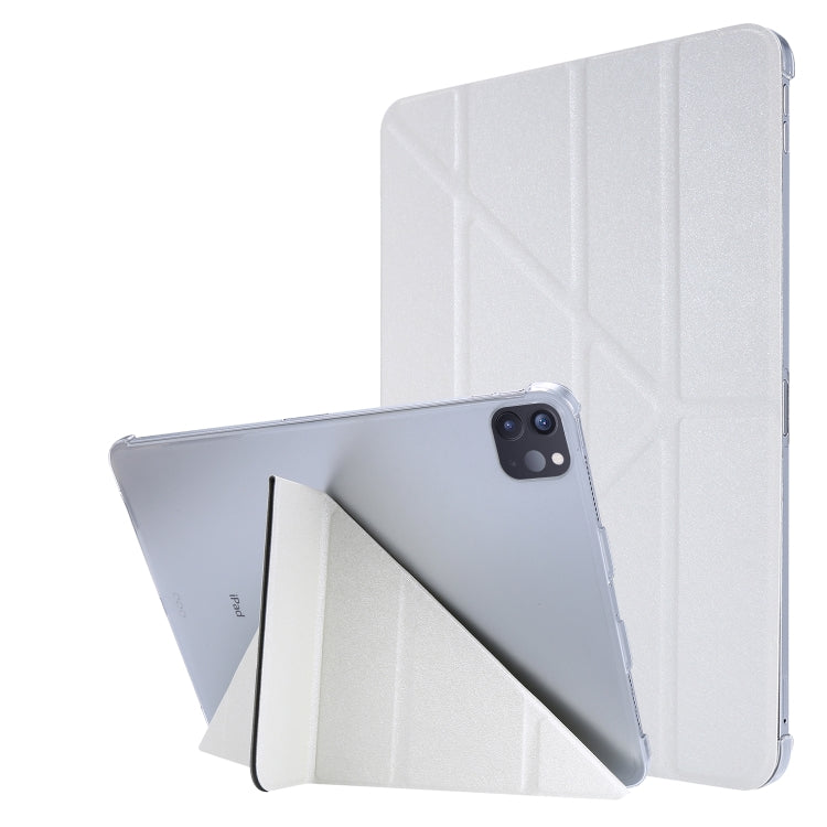 Silk Texture Horizontal Deformation Flip Leather Case with Three-folding Holder For iPad Air 2022 / 2020 10.9