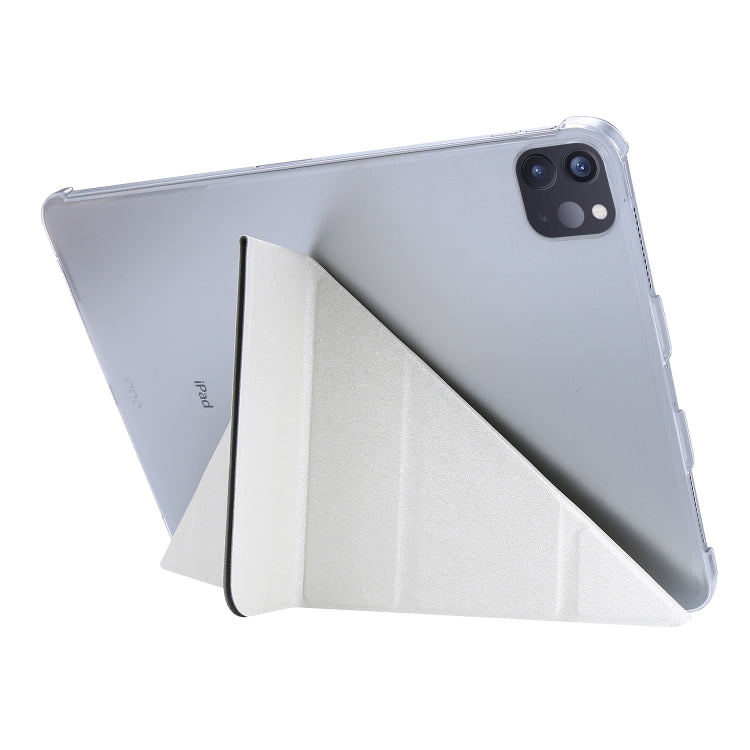 Silk Texture Horizontal Deformation Flip Leather Case with Three-folding Holder For iPad Air 2022 / 2020 10.9