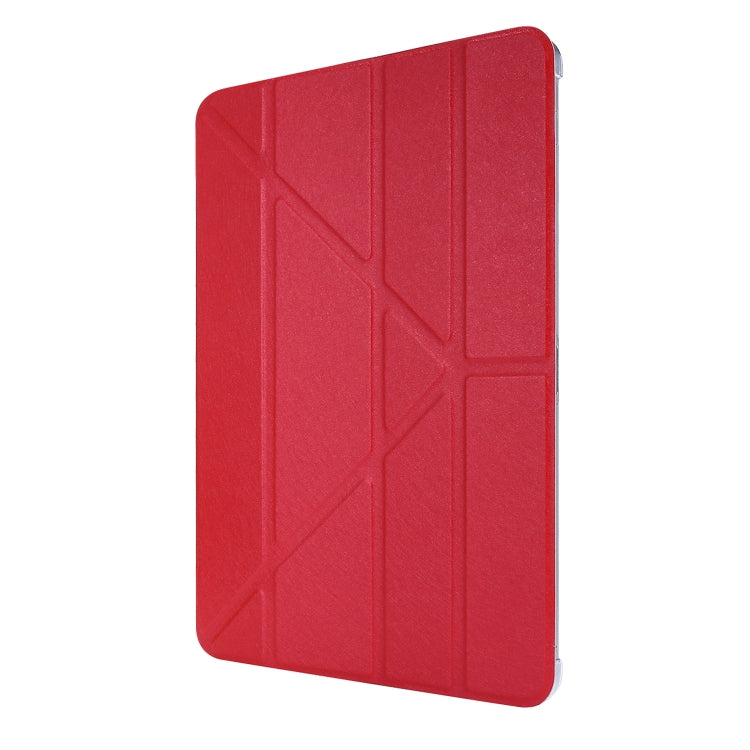 Silk Texture Horizontal Deformation Flip Leather Case with Three-folding Holder For iPad Air 2022 / 2020 10.9