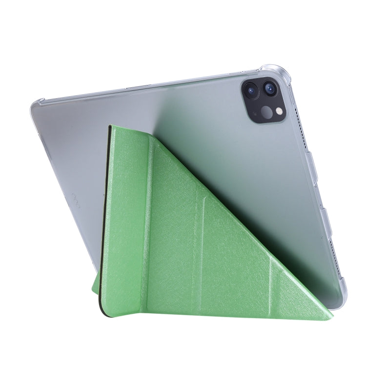 Silk Texture Horizontal Deformation Flip Leather Case with Three-folding Holder For iPad Air 2022 / 2020 10.9