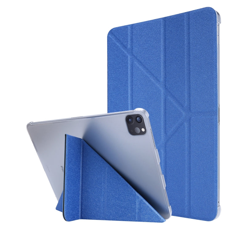 Silk Texture Horizontal Deformation Flip Leather Case with Three-folding Holder For iPad Air 2022 / 2020 10.9
