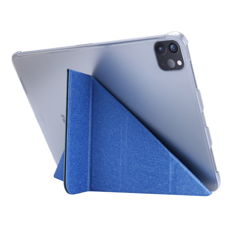Silk Texture Horizontal Deformation Flip Leather Case with Three-folding Holder For iPad Air 2022 / 2020 10.9