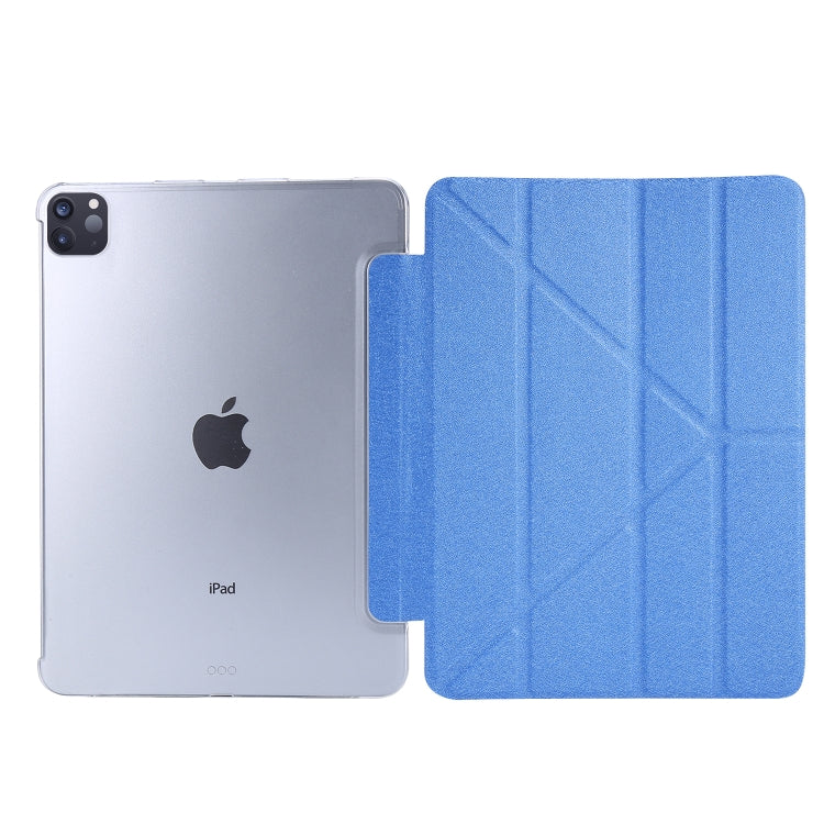Silk Texture Horizontal Deformation Flip Leather Case with Three-folding Holder For iPad Air 2022 / 2020 10.9
