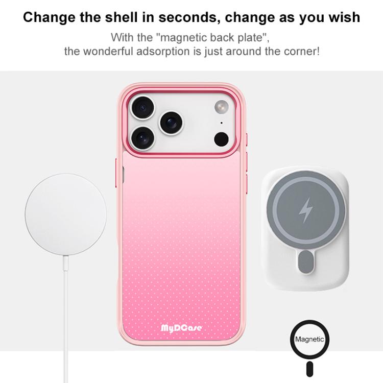 For iPhone 17 Rose Red Dots Pattern Magnetic Phone Case