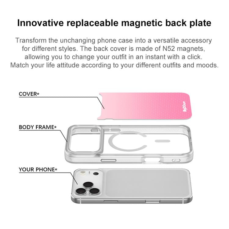 For iPhone 17 Pro Max Rose Red Dots Pattern Magnetic Phone Case