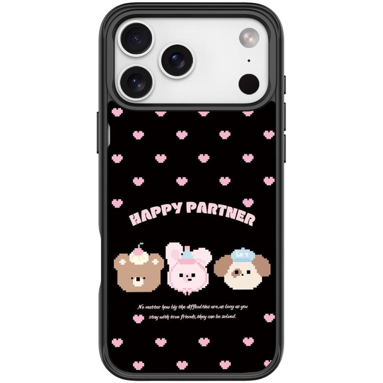 For iPhone 17 Pro Max Happy Partner Pattern Magnetic Phone Case