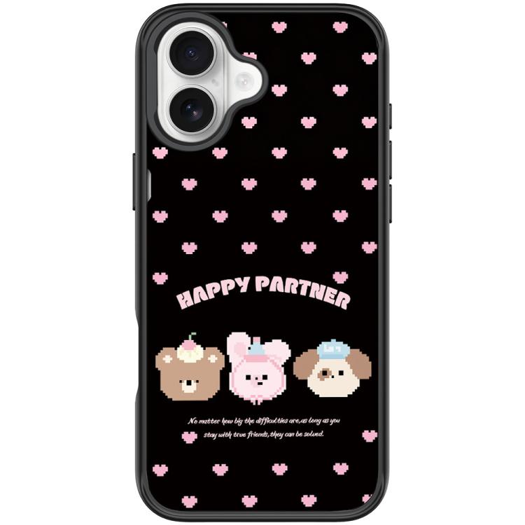 For iPhone 17 Happy Partner Pattern Magnetic Phone Case