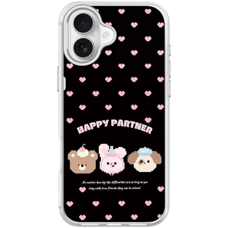 For iPhone 17 Happy Partner Pattern Magnetic Phone Case