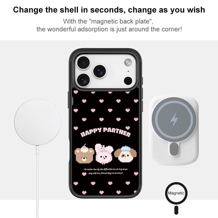For iPhone Air Happy Partner Pattern Magnetic Phone Case