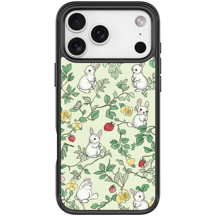 For iPhone 17 Pro Max Branch Rabbit Pattern Magnetic Phone Case