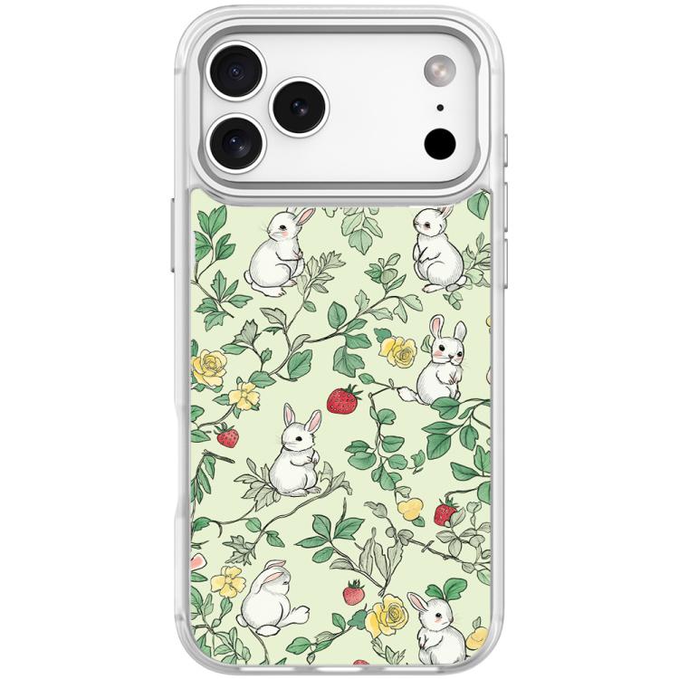 For iPhone 17 Pro Branch Rabbit Pattern Magnetic Phone Case