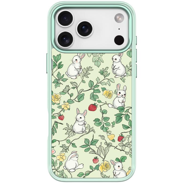 For iPhone 17 Pro Branch Rabbit Pattern Magnetic Phone Case