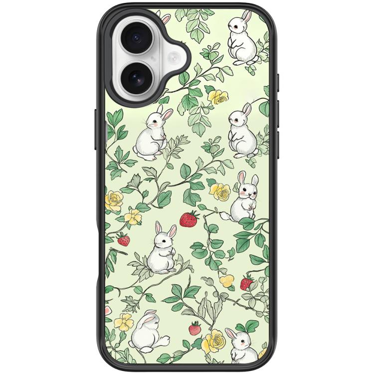 For iPhone 17 Branch Rabbit Pattern Magnetic Phone Case
