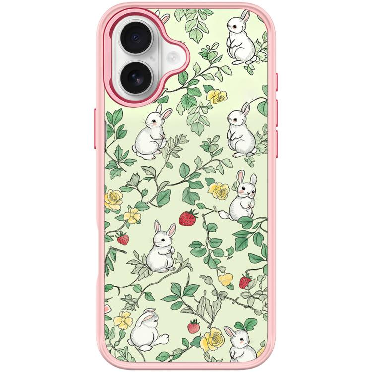 For iPhone 17 Branch Rabbit Pattern Magnetic Phone Case