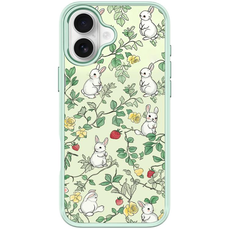 For iPhone 17 Branch Rabbit Pattern Magnetic Phone Case