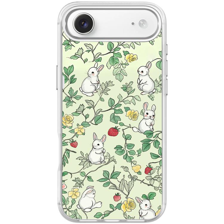 For iPhone Air Branch Rabbit Pattern Magnetic Phone Case