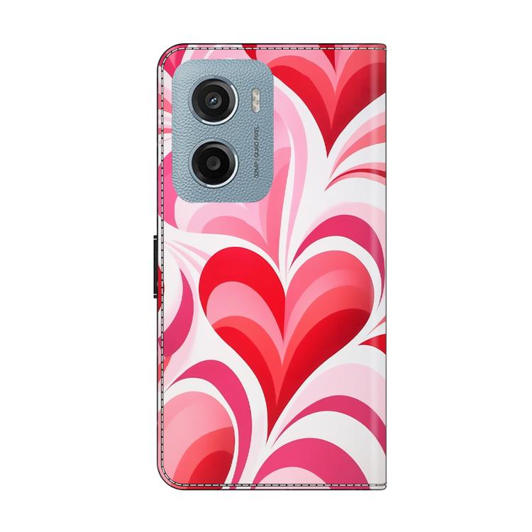 For Motorola Moto E15 / G15 / G05 Crystal-Like Painted Vegan Leather Phone Case