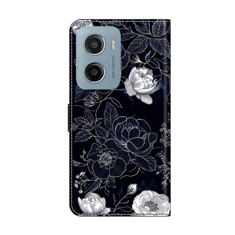 For Motorola Moto E15 / G15 / G05 Crystal-Like Painted Vegan Leather Phone Case