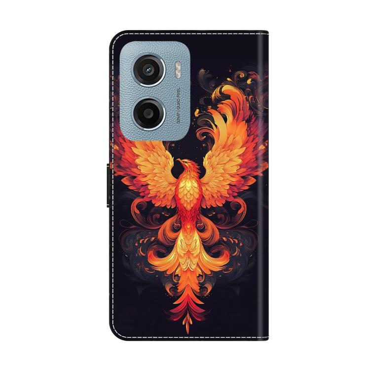 For Motorola Moto E15 / G15 / G05 Crystal-Like Painted Vegan Leather Phone Case