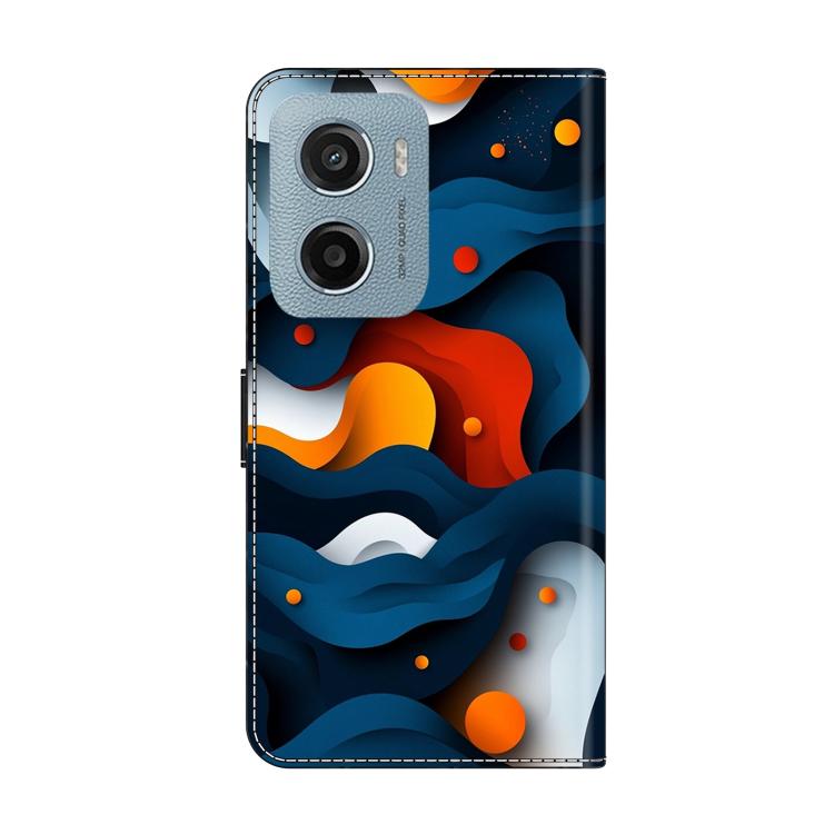 For Motorola Moto E15 / G15 / G05 Crystal-Like Painted Vegan Leather Phone Case