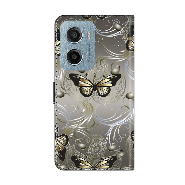 For Motorola Moto E15 / G15 / G05 Crystal-Like Painted Vegan Leather Phone Case
