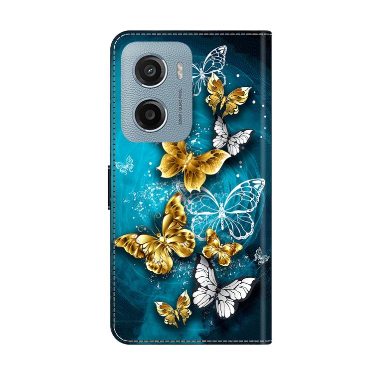 For Motorola Moto E15 / G15 / G05 Crystal-Like Painted Vegan Leather Phone Case