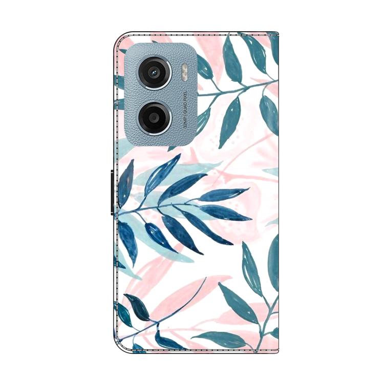 For Motorola Moto E15 / G15 / G05 Crystal-Like Painted Vegan Leather Phone Case