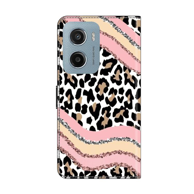 For Motorola Moto E15 / G15 / G05 Crystal-Like Painted Vegan Leather Phone Case