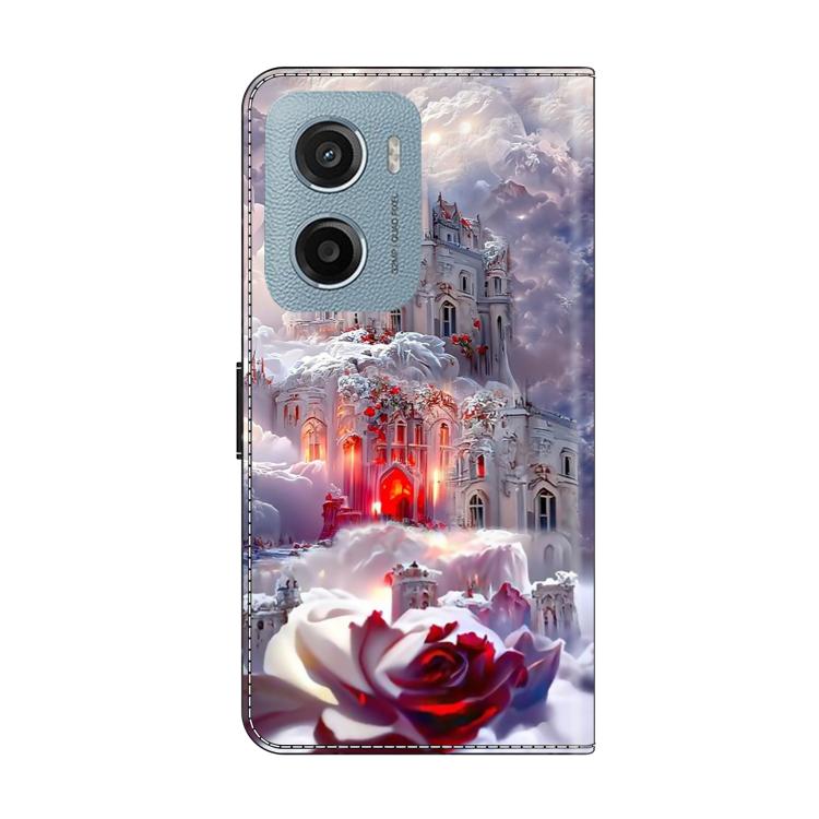 For Motorola Moto E15 / G15 / G05 Crystal-Like Painted Vegan Leather Phone Case