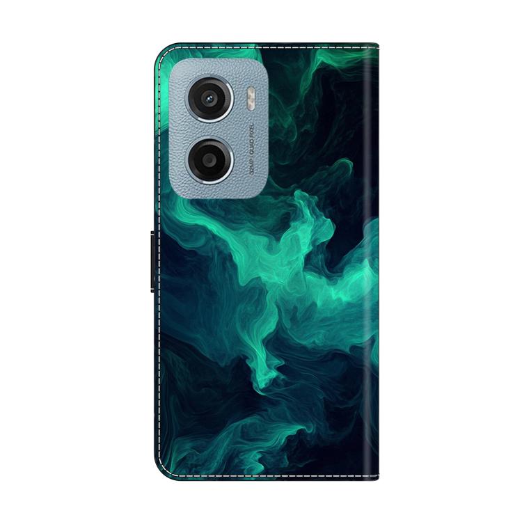 For Motorola Moto E15 / G15 / G05 Crystal-Like Painted Vegan Leather Phone Case