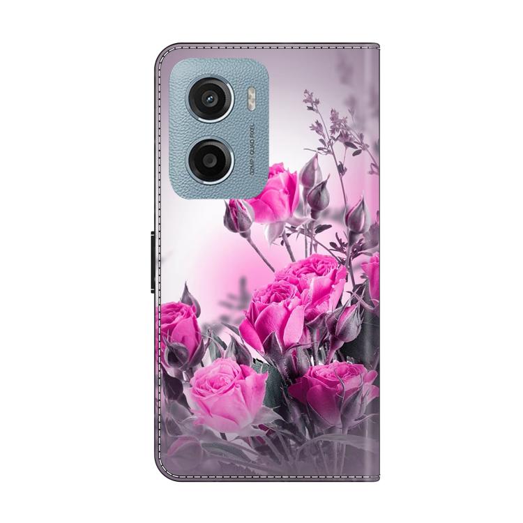 For Motorola Moto E15 / G15 / G05 Crystal-Like Painted Vegan Leather Phone Case