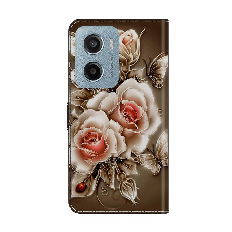 For Motorola Moto E15 / G15 / G05 Crystal-Like Painted Vegan Leather Phone Case