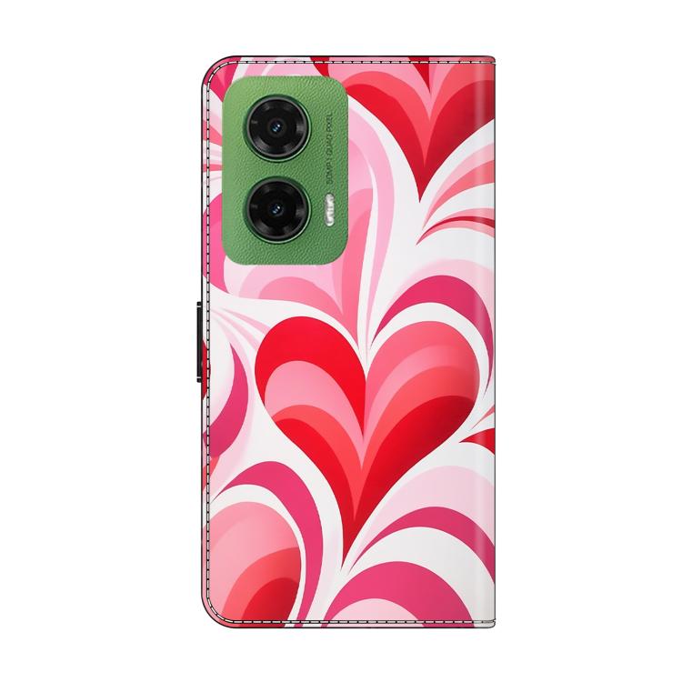 For Motorola Moto G35 Crystal-Like Painted Vegan Leather Phone Case