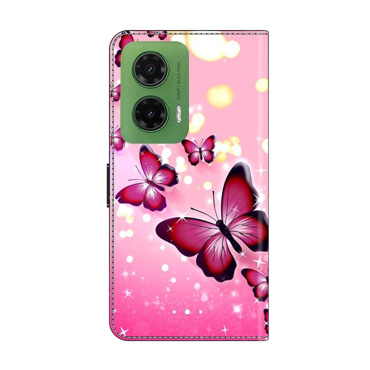 For Motorola Moto G35 Crystal-Like Painted Vegan Leather Phone Case
