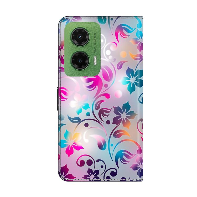 For Motorola Moto G35 Crystal-Like Painted Vegan Leather Phone Case