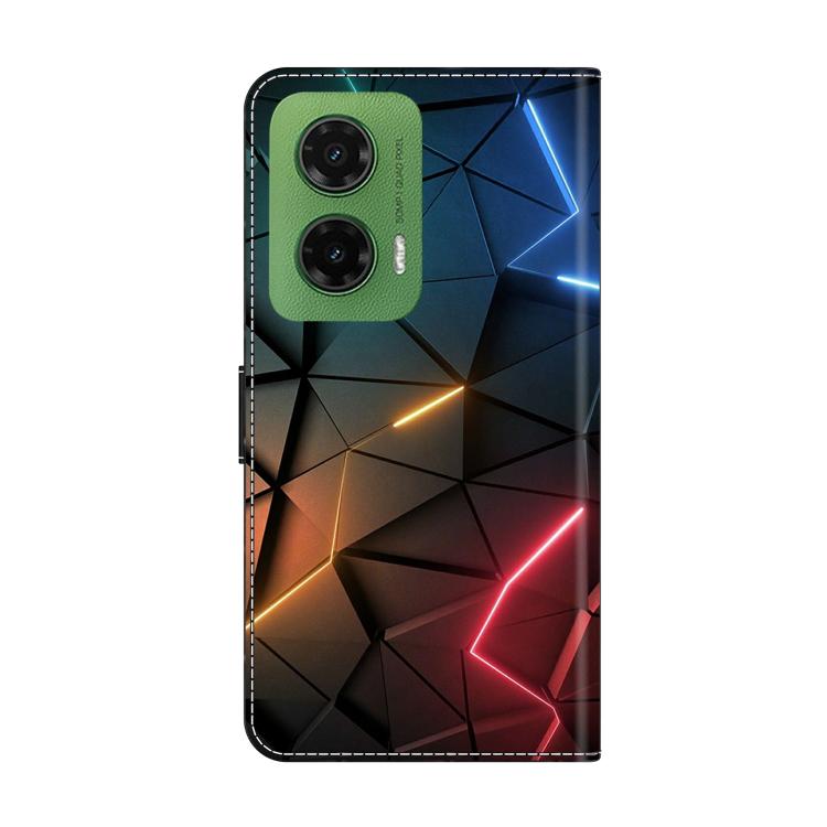 For Motorola Moto G35 Crystal-Like Painted Vegan Leather Phone Case