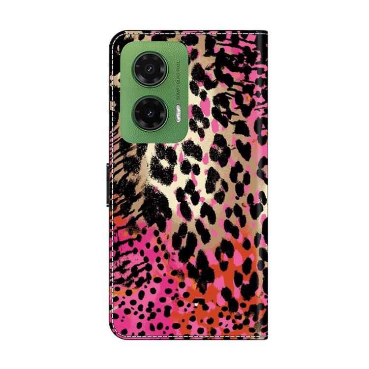 For Motorola Moto G35 Crystal-Like Painted Vegan Leather Phone Case