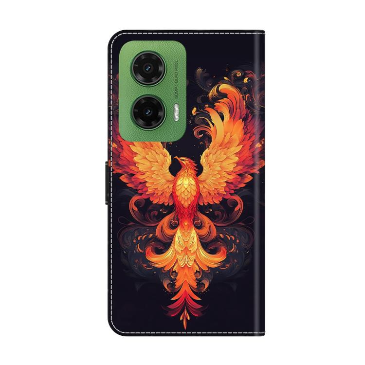For Motorola Moto G35 Crystal-Like Painted Vegan Leather Phone Case