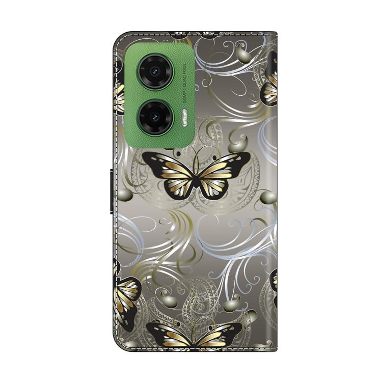 For Motorola Moto G35 Crystal-Like Painted Vegan Leather Phone Case