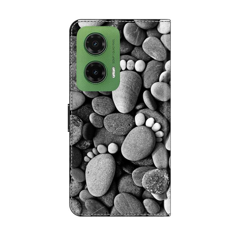 For Motorola Moto G35 Crystal-Like Painted Vegan Leather Phone Case