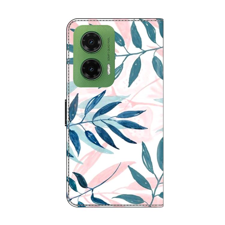 For Motorola Moto G35 Crystal-Like Painted Vegan Leather Phone Case