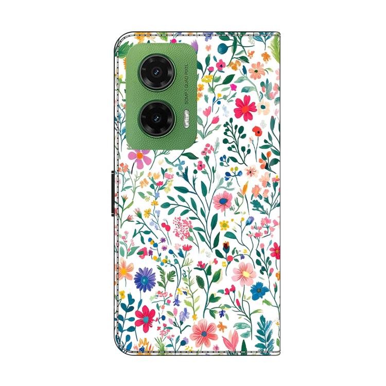 For Motorola Moto G35 Crystal-Like Painted Vegan Leather Phone Case