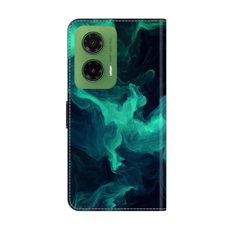 For Motorola Moto G35 Crystal-Like Painted Vegan Leather Phone Case