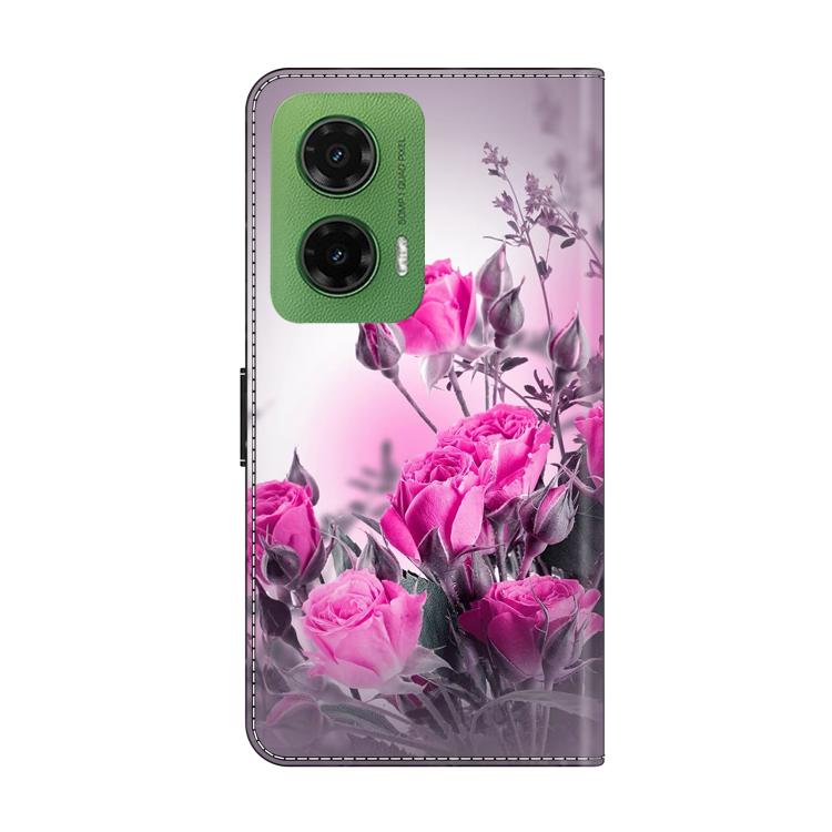 For Motorola Moto G35 Crystal-Like Painted Vegan Leather Phone Case
