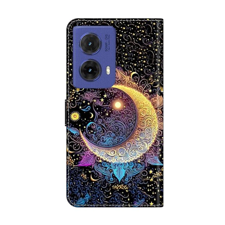 For Motorola Moto G85 5G Crystal-Like Painted Vegan Leather Phone Case