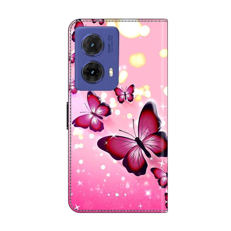 For Motorola Moto G85 5G Crystal-Like Painted Vegan Leather Phone Case